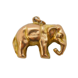 20th Century 9ct Rose Gold Lucky Elephant Charm Pendant Antique c1920s