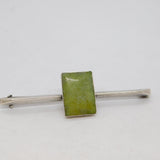 Sterling Silver & Connemara Marble Brooch Pin Antique c1920 Art Deco