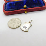Sterling Silver and Enamel Wales Travel Shield Charm Pendant Vintage c1970