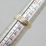Sterling Silver "Vous Et Nul Autre" French Wedding Band Antique c1930 Size L