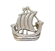 Scottish Provincial Iona Sterling Silver Viking Ship Brooch Vintage c1970s