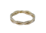 Sterling Silver Flat Braid Band Ring Vintage c1970 Size R 1/2