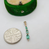 Sterling Silver Topaz Drop Charm Pendant Vintage c1970