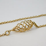 Sterling Silver Gilt Spiral Link Chain Necklace Vintage c1990s 60cm Length