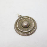 Victorian Sterling Silver Aesthetic Form Target Pendant Antique c1880