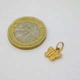 9ct Yellow Gold Small Butterfly Charm Pendant Vintage c1970s