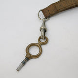 Victorian Silver Plated & Leather Form Watch Chain Antique c1900