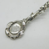 Victorian Cast Sterling Silver Floral Pattern Sugar Spoon Antique 1838 London