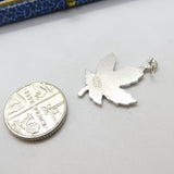 Sterling Silver and Enamel Maple Leaf 'Niagara Falls' Charm Pendant c1970