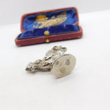 Silver Plated Chicken Figurine or Paperweight Vintage c1970