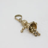 Sterling Silver Handmade Beaded Doll Charm Pendant Vintage c1970
