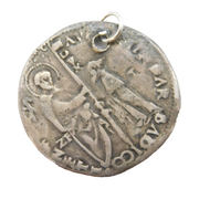 13th Century Silver Venetian Gross Coin Charm Pendant c1250 AD