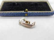 Sterling Silver Oriental Narrowboat with Lantern Charm Pendant Vintage c1970