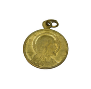 Early 20th Century Gilt Metal Religious Lord's Prayer Charm Antique c1920