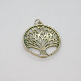 Sterling Silver Tree Of Life Circle Pendant Contemporary c2000s