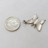 Sterling Silver Enamel Butterfly Charm Pendant Vintage c1970s