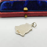 Sterling Silver & Enamel Croydon London Charm Pendant Vintage c1970