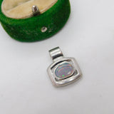 Sterling Silver Opal Drop Charm Pendant Vintage c1970