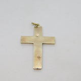 Sterling Silver Patterned Textured Cross Pendant Vintage c1970