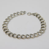 Sterling Silver Double Curb Link Chain Bracelet Vintage c1970
