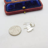 Sterling Silver Little Doggy Charm Pendant Vintage c1970