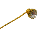 Victorian Rolled Gold & Paste Set Stick Pin Antique c1880s