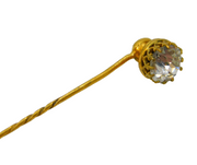 Victorian Rolled Gold & Paste Set Stick Pin Antique c1880s