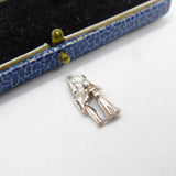 Sterling Silver Romantic Married Wedding Couple Charm Pendant Vintage c1970