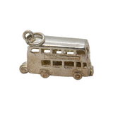 Sterling Silver Opening 'Ding Ding' London Bus Charm Pendant Vintage c1970s
