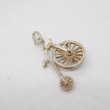 Sterling Silver Penny Farthing Bicycle Charm Pendant Vintage c1970