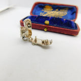 Sterling Silver Old Mother Hubbard Boot Charm Pendant Vintage c1970