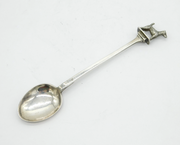 Sterling Silver Cast Terrier Top Novelty Teaspoon Antique 1932 Birmingham