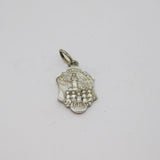 Sterling Silver Religious Interest Double-Sided Charm Pendant Vintage c1970