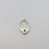 Sterling Silver Large Heart Lock Clasp Vintage c1970s