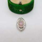 Sterling Silver Opal Drop Charm Pendant Vintage c1970