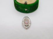 Sterling Silver Opal Drop Charm Pendant Vintage c1970