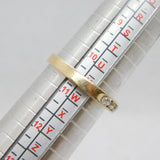Gold On Sterling Silver 11 Stone CZ Set Half Eternity Ring Modern c1990 Size V