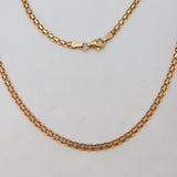 Rose-Gold On Sterling Silver Fancy Chain Necklace 40.5cm Length Modern c2000