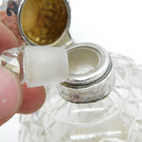 Edwardian Pair of Sterling Silver & Cut Glass Scent Bottles Antique 1906 Chester