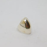 Sterling Silver Modernist Domed Front Graduating Band Ring Modern c1990 Size O