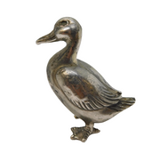 Sterling Silver Duck Form Figurine Ornament Vintage c1970s