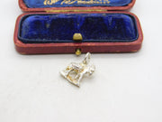 Sterling Silver Donkey Figurine Charm Pendant Vintage c1970