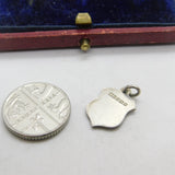 Sterling Silver and Enamel Jersey Travel Shield Charm Pendant Vintage c1970