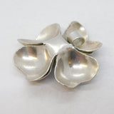 Sterling Silver Large Floral Charm Pendant Vintage c1970s