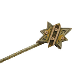 Victorian Sterling Silver Gilt Etruscan Starburst Stick Pin Antique c1890s