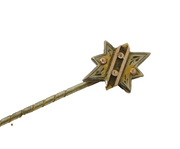 Victorian Sterling Silver Gilt Etruscan Starburst Stick Pin Antique c1890s