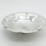 Swedish Arts & Crafts Planished Silver Plated Floral Comport Dish c1910 Antique