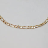Sterling Silver Figaro Chain Necklace Modern c1990's