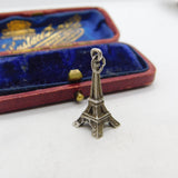 Sterling Silver Eiffel Tower Paris Charm Pendant Vintage c1970