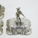 19th Century Dutch Sterling Silver Travelling Circus Ornament Set Antique c1850s